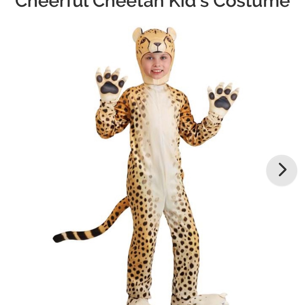 XS Kids Cheetah Costume